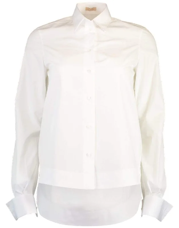 White Cotton Poplin Blouse