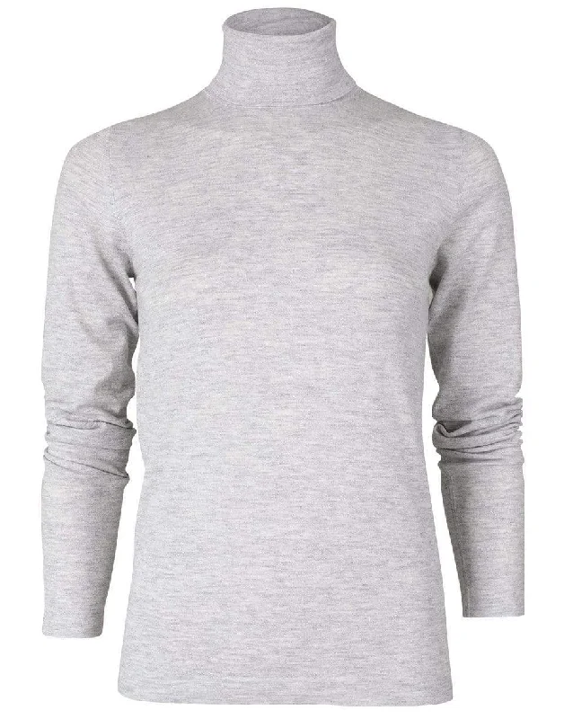 Textured Lurex Cashmere Turtleneck Top