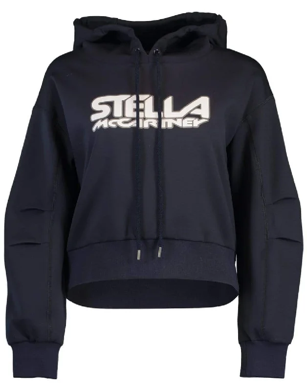 Navy Scuba Logo Print Hoodie