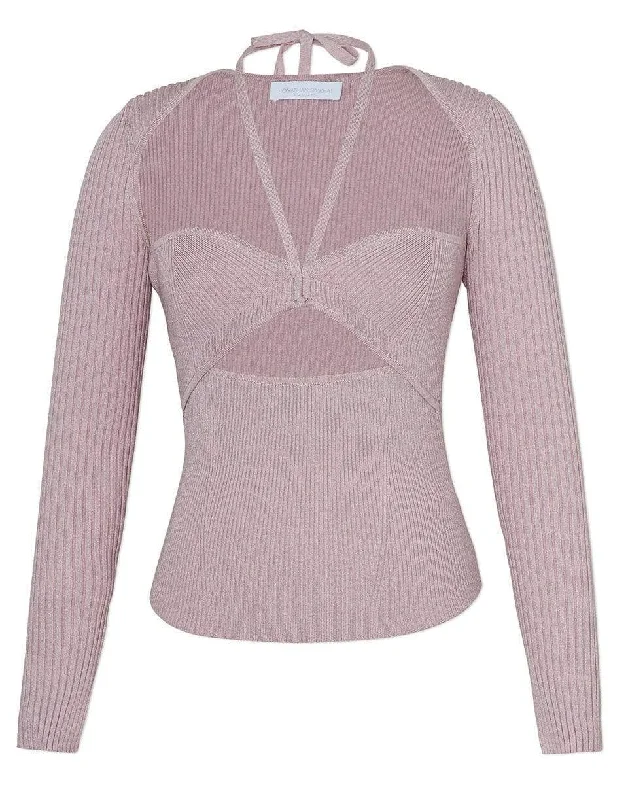 Alexia Ribbed Sweetheart Pullover