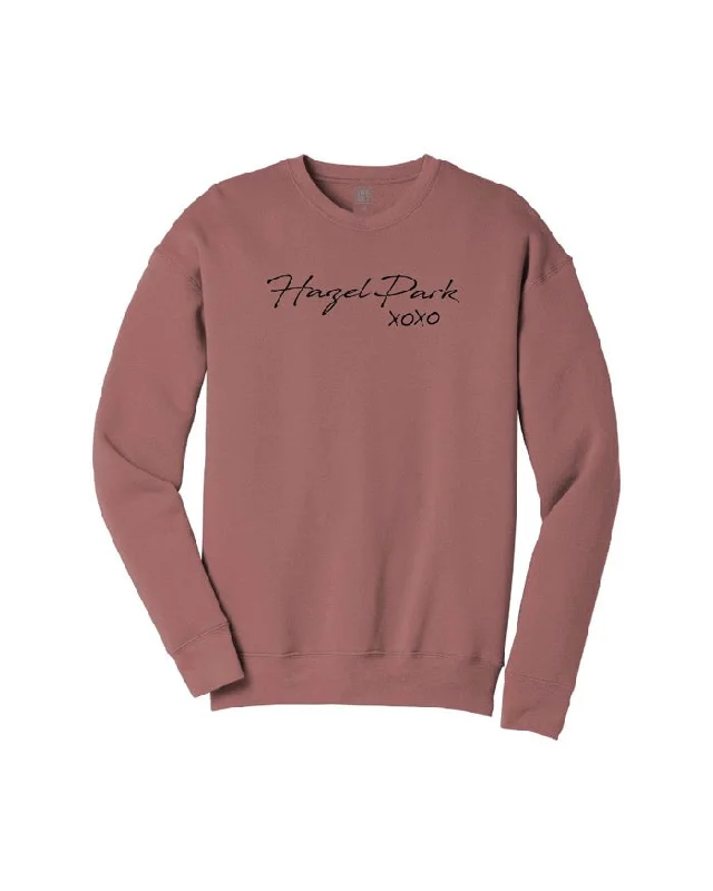 Ink Detroit Hazel Park XOXO Crewneck Sweatshirt - Mauve