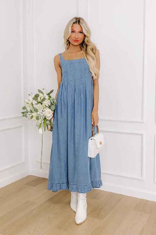 Sunshine On The Mind Chambray Maxi Dress