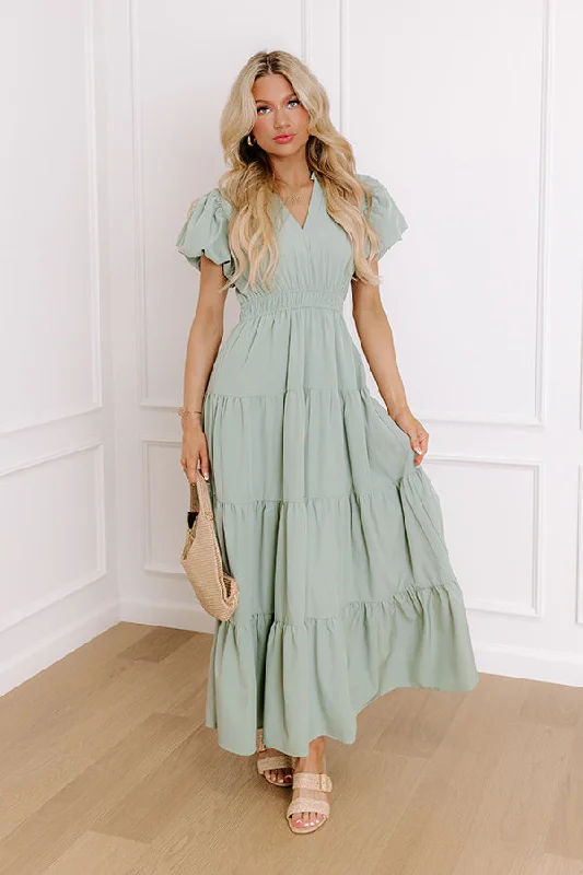 Simply Sweet Maxi Dress in Sage