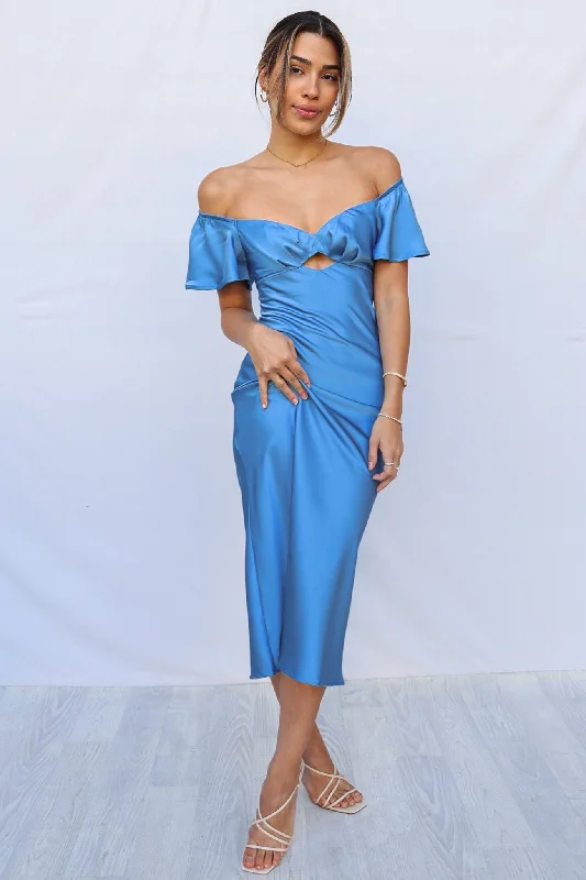 Tiara Midi Dress - Blue