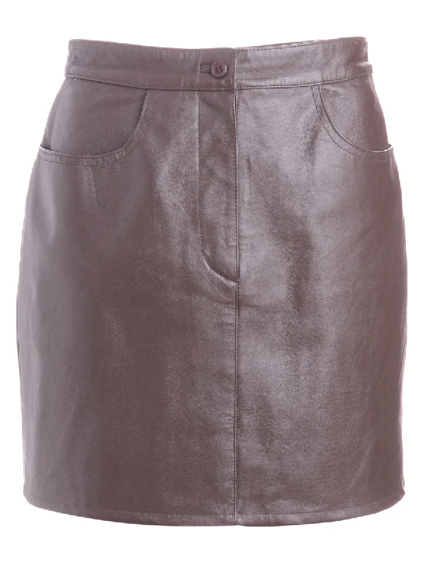 Label Roxy Mini Leather Skirt