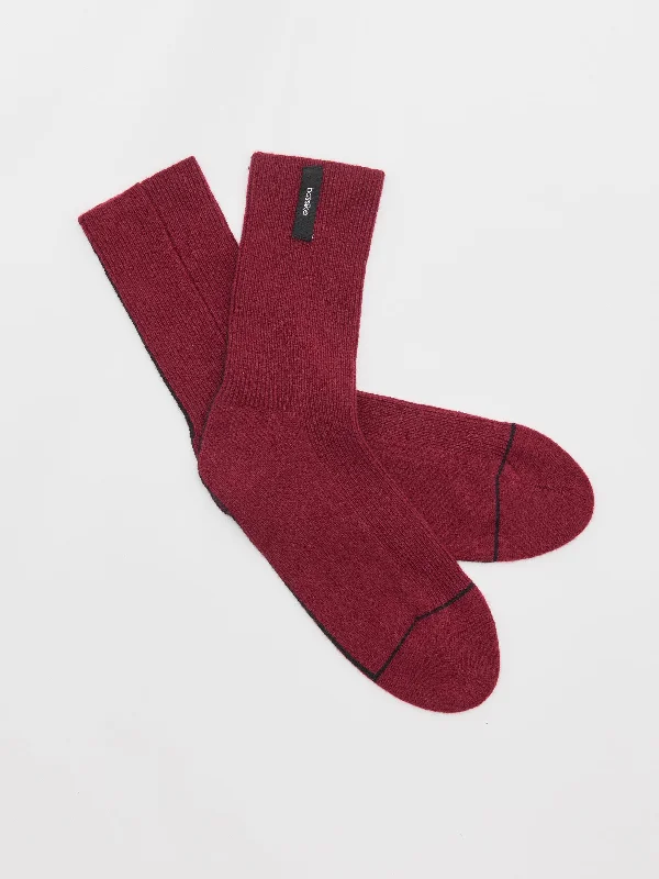 contrast cashmere stripe sock