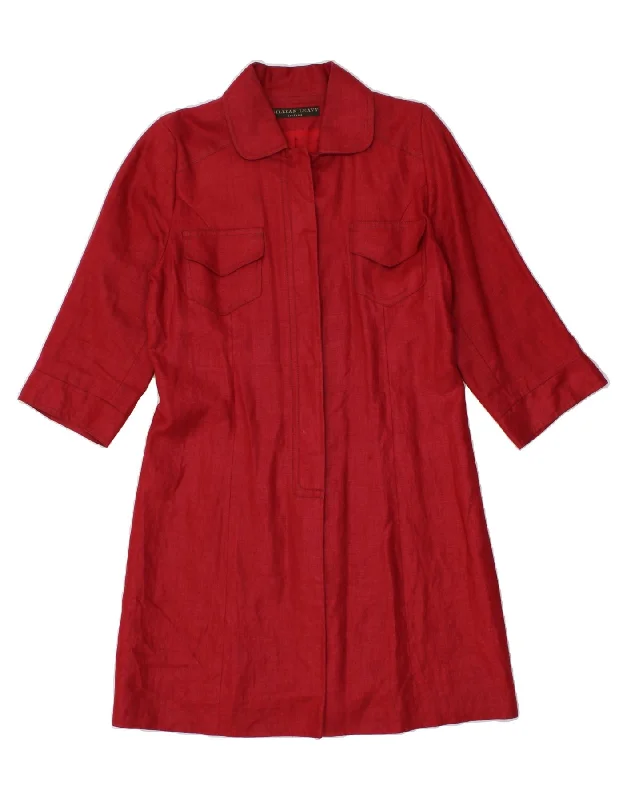 GILLIAN LEAVY  Womens Overcoat UK 10 small Red