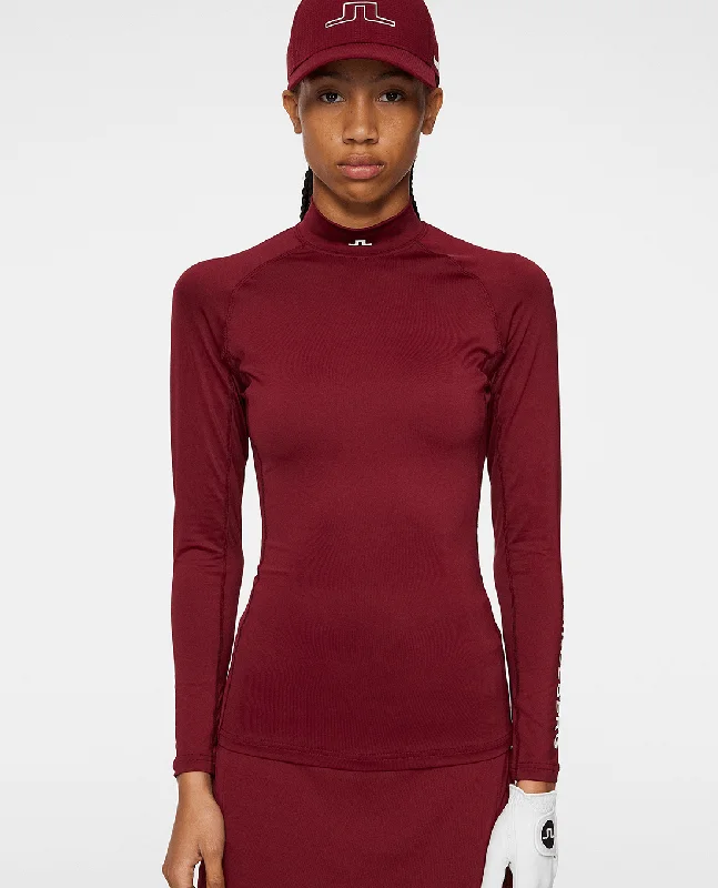 J.Lindeberg Asa Soft Compression Top Cabernet