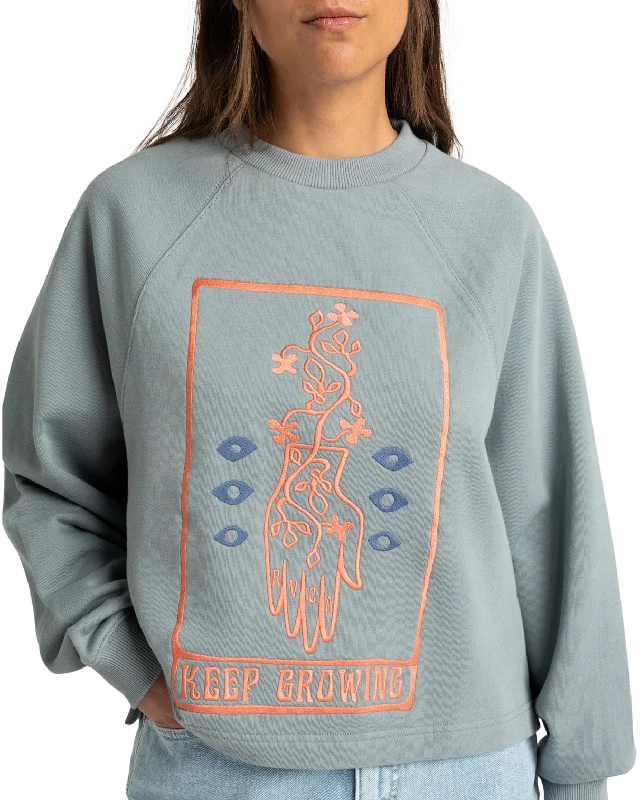 Keep Growing Crew Sweatshirt in Lead