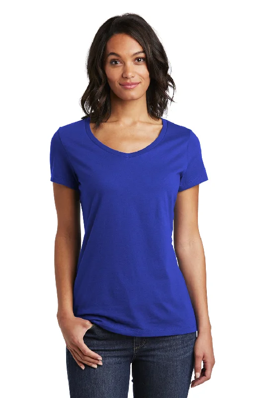 District Womens Very Important Short Sleeve V-Neck T-Shirt - Deep Royal Blue