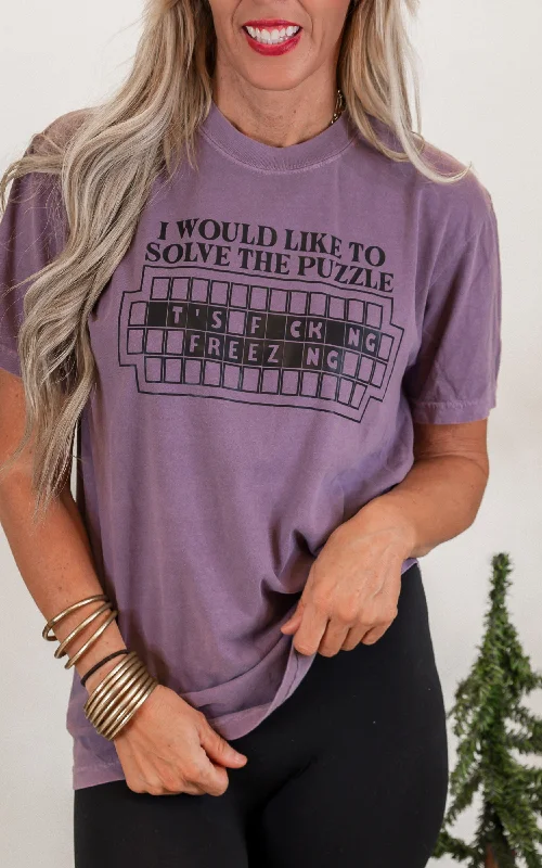 Solve the Puzzle Holiday Garment Dyed Graphic T-shirt - Final Sale