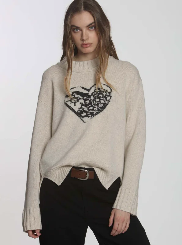 L+T Scroll Heart Sweater