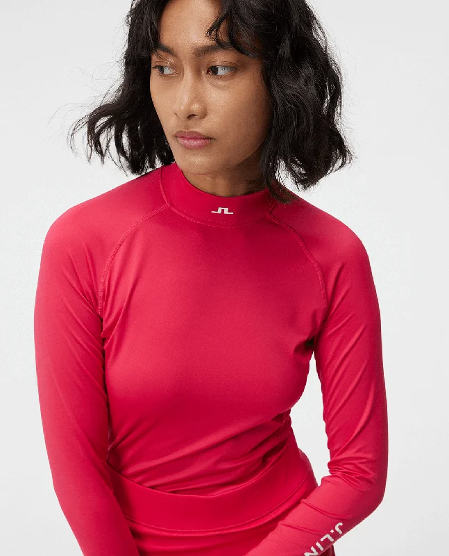 SIZE XS - J.Lindeberg Asa Soft Compression Top Rose Red