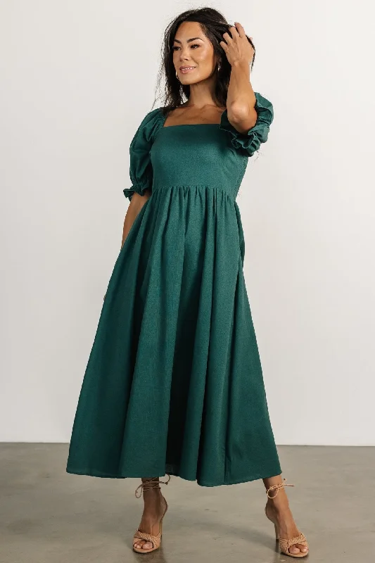 Britton Midi Dress | Evergreen