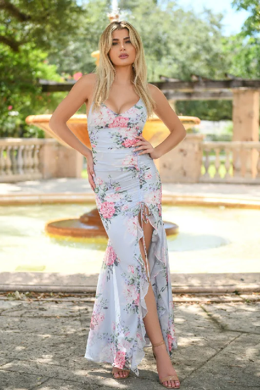 Cali Maxi Dress - Blue Floral