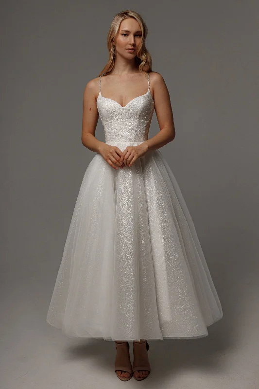 Sparkly Wedding Dress Rakel Midi