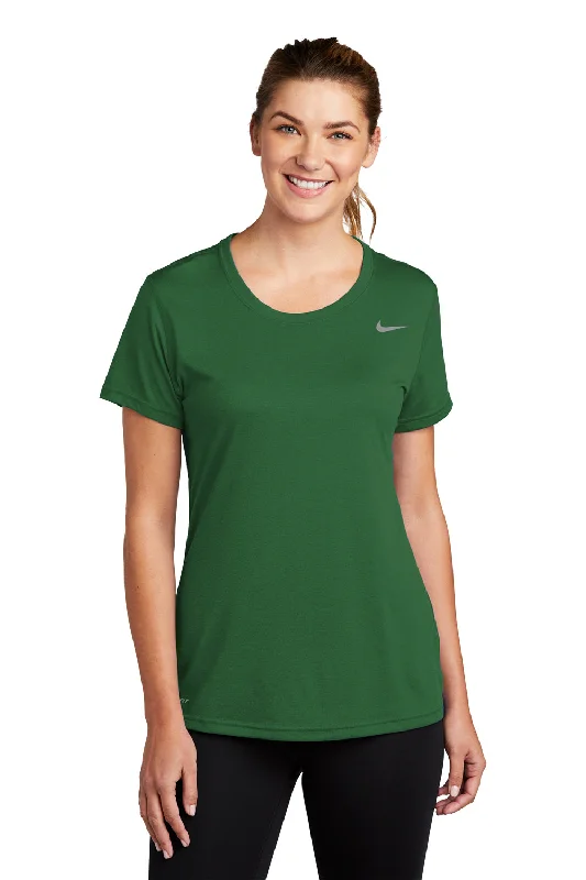 Nike Womens Legend Dri-Fit Moisture Wicking Short Sleeve Crewneck T-Shirt - Gorge Green - Closeout