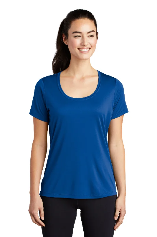 Sport-Tek Womens Moisture Wicking Short Sleeve Scoop Neck T-Shirt - True Royal Blue - Closeout