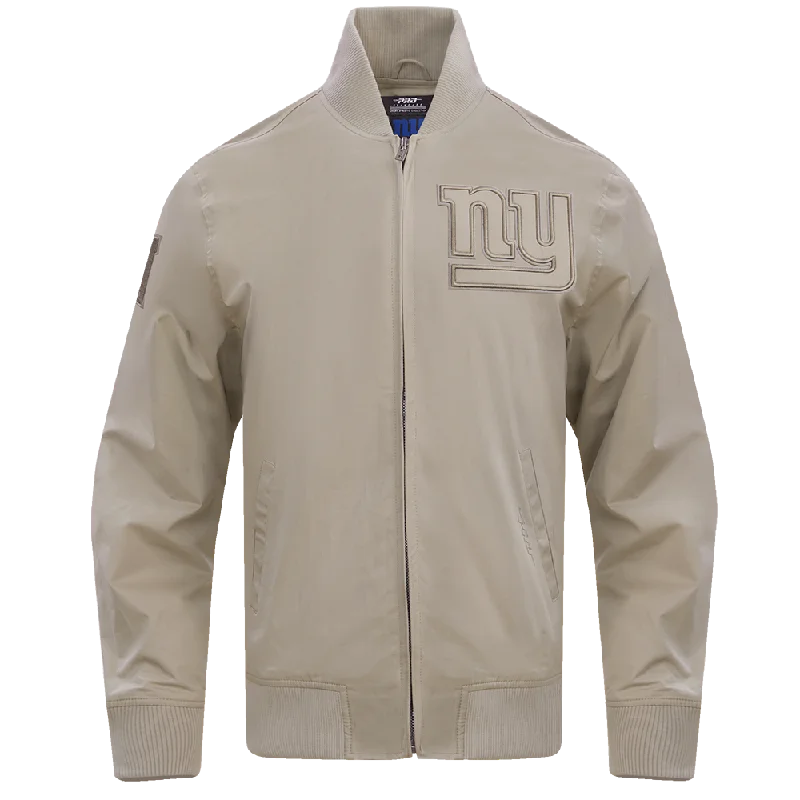 NFL NEW YORK GIANTS NEUTRAL TWILL JACKET (BLACK)