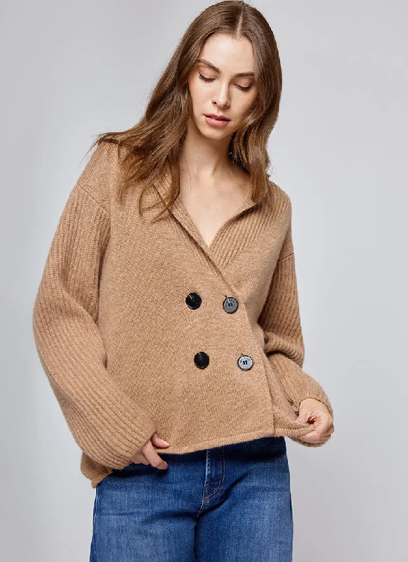 Cashmere Double-Breasted Cardigan