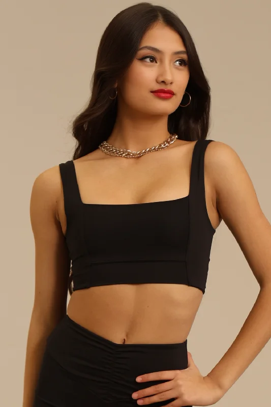 Lennon Crop Top - Black