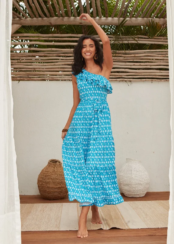 Palm Valley One Shoulder Maxi Dress