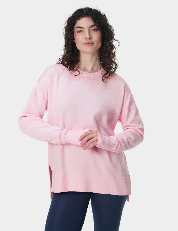 After Class Longline Sweatshirt - Nerine Pink