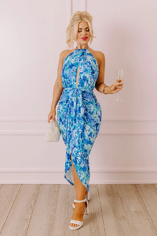 Margaritas and Chit Chat Midi in Royal Blue Curves