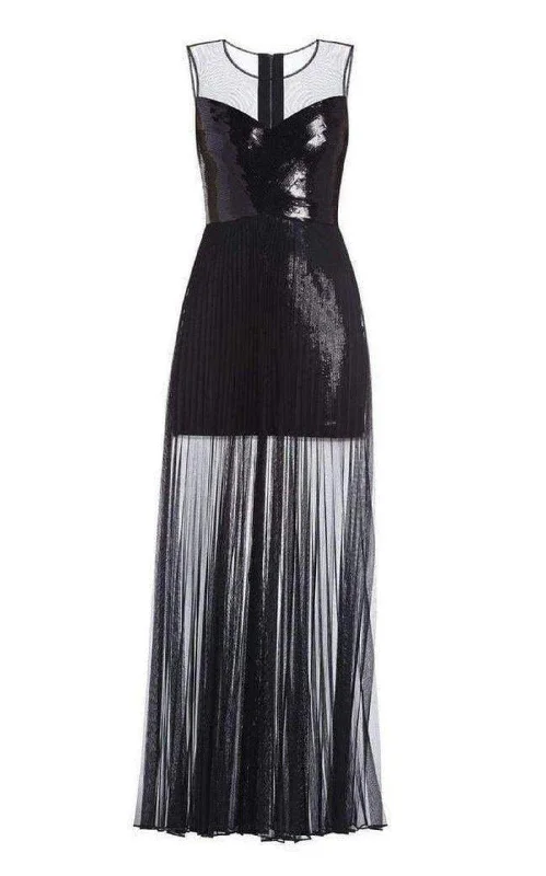 Cynthia Sequinned Detail Pleated Gown