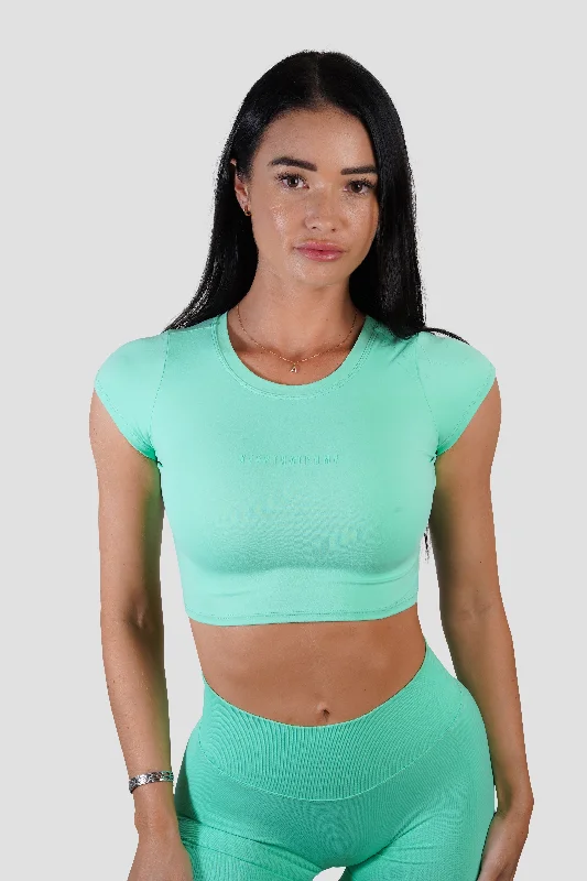 KTP CROPPED TEE - NEON GREEN