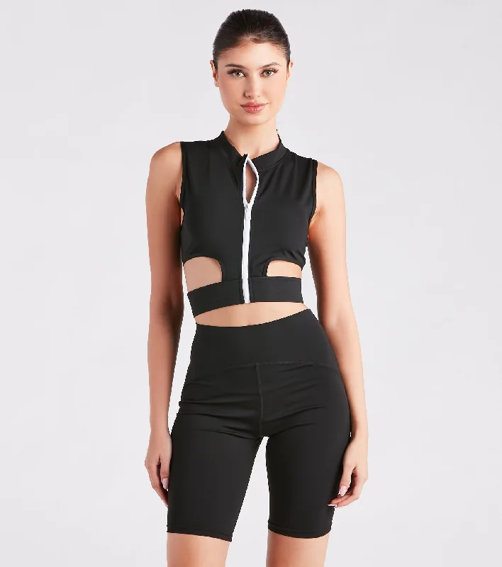 Take On The Day Zip-Front Active Top