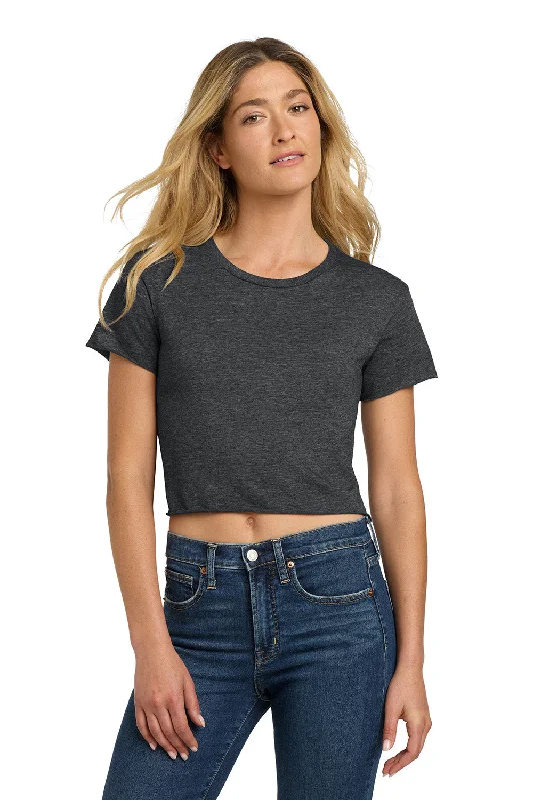 Next Level Womens Festival Cali Crop Short Sleeve Crewneck T-Shirt - Charcoal Grey