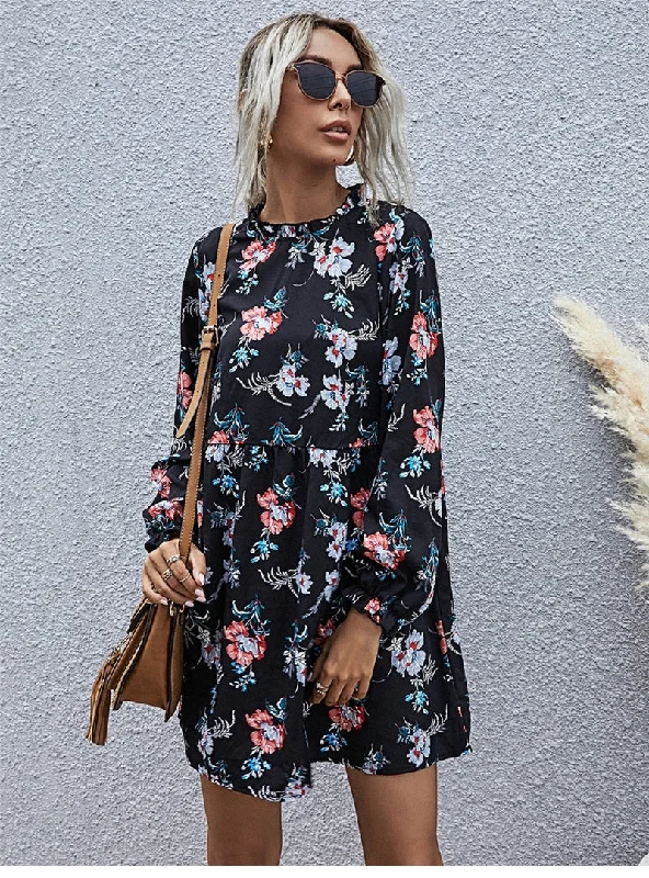 BerriesJam - Floral Dress Casual Loose Print Dress