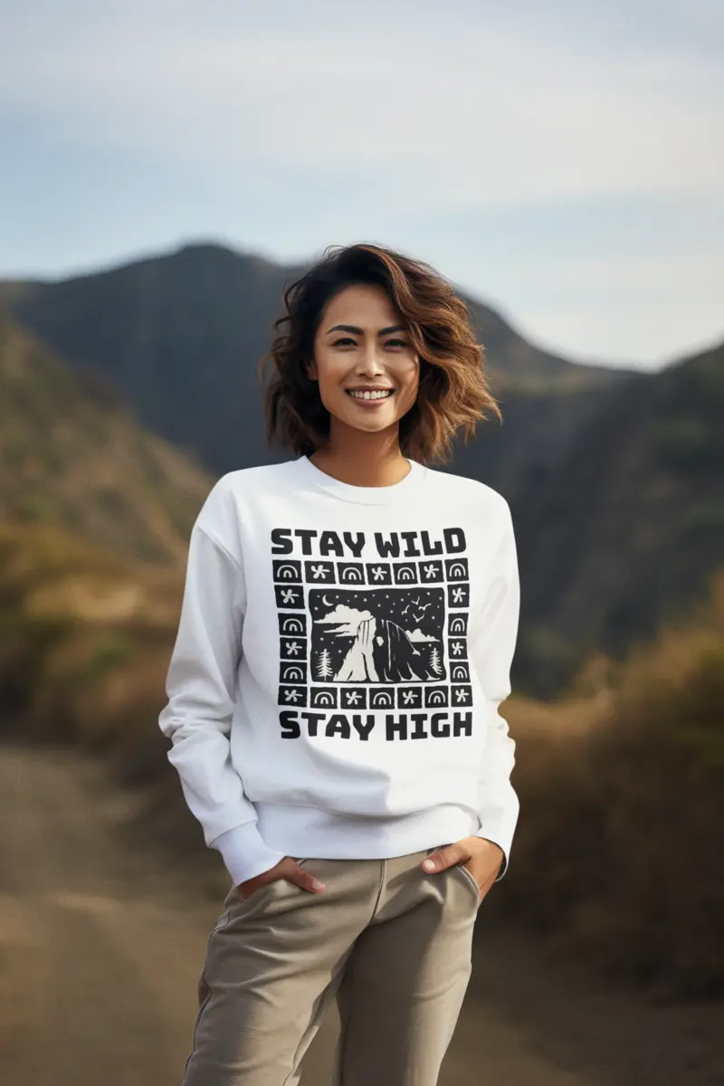 Stay Wild Crewneck Mixed Cotton