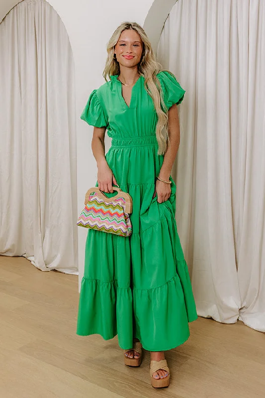 Simply Sweet Maxi Dress in Kelly Green