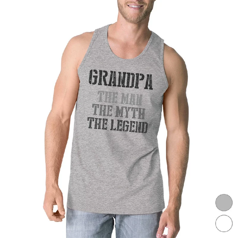 Legend Grandpa Mens Cute Funny Family Day Sleeveless Top Best Gift