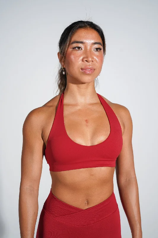 ELEVATE CROP - DARK RED